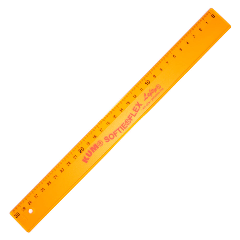 kum-Softie-flex-Lineal-30-cm-fuer-Linkshaender-orange-kaufen-lafueliki