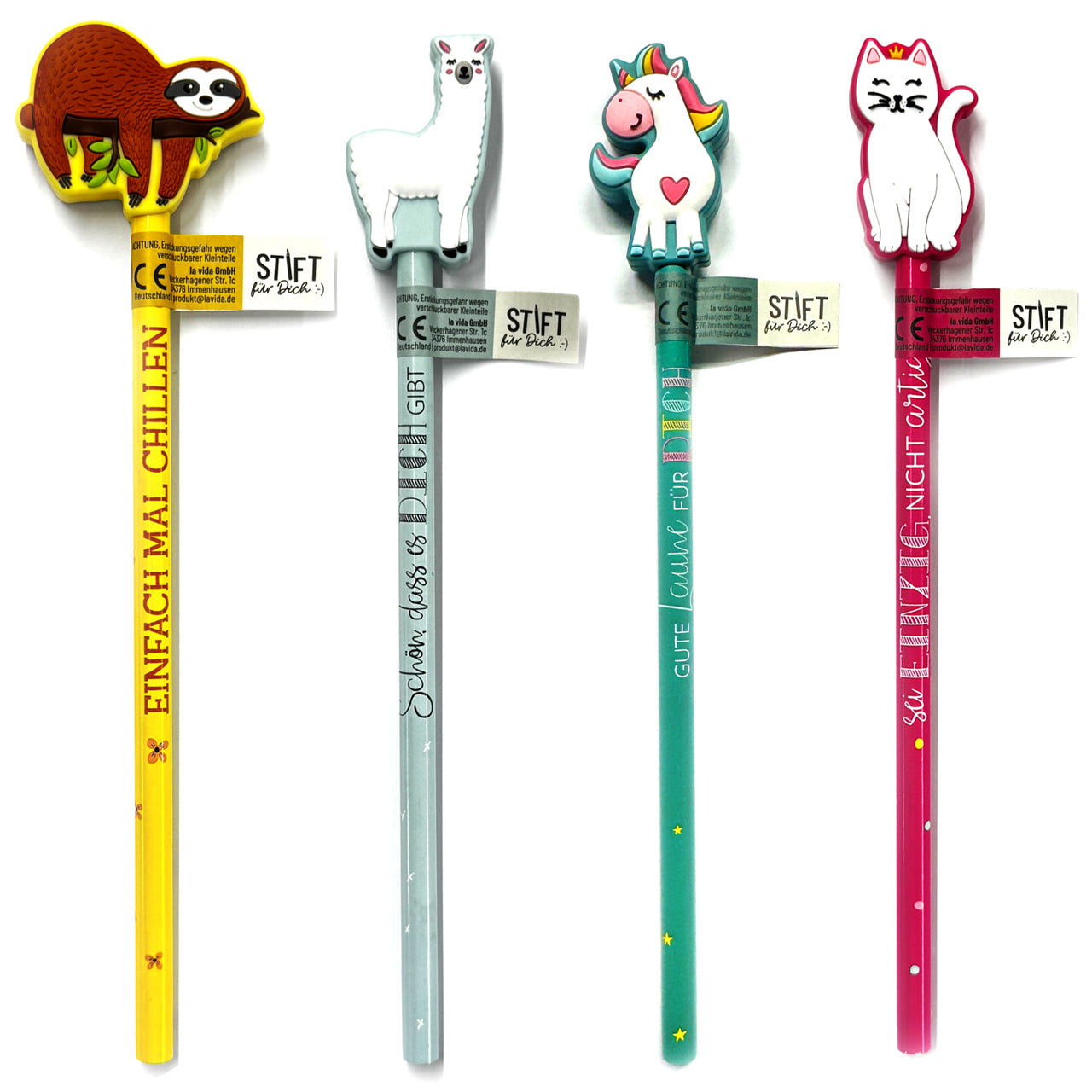 la-vida-stiftbeschwerer-Tierfreunde-bleistift-mit-spruch-Lafueliki-schreibhilfe