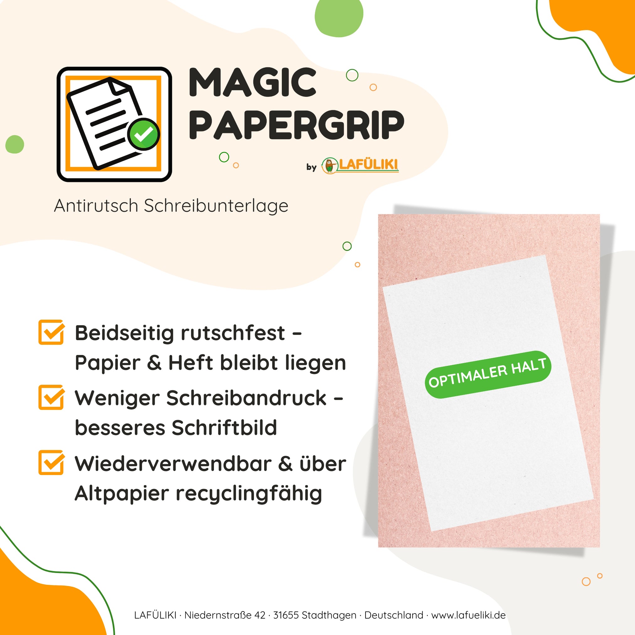magic papergrip Antirutsch Schreibunterlage Din A3