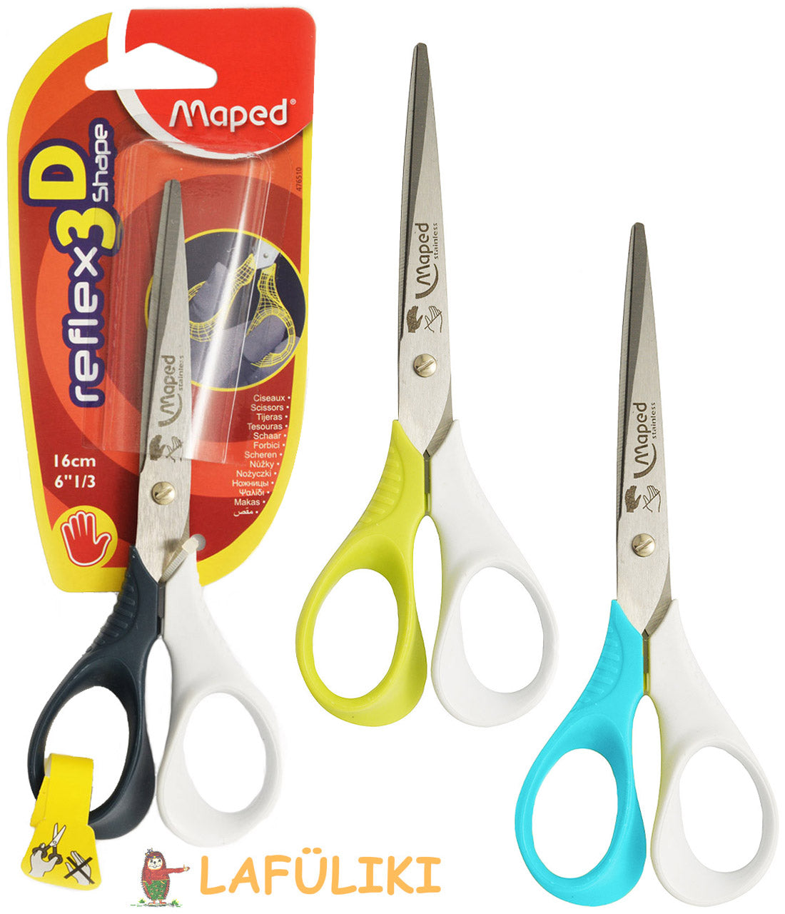 Maped Linkshänderschere shape 16cm Schulschere