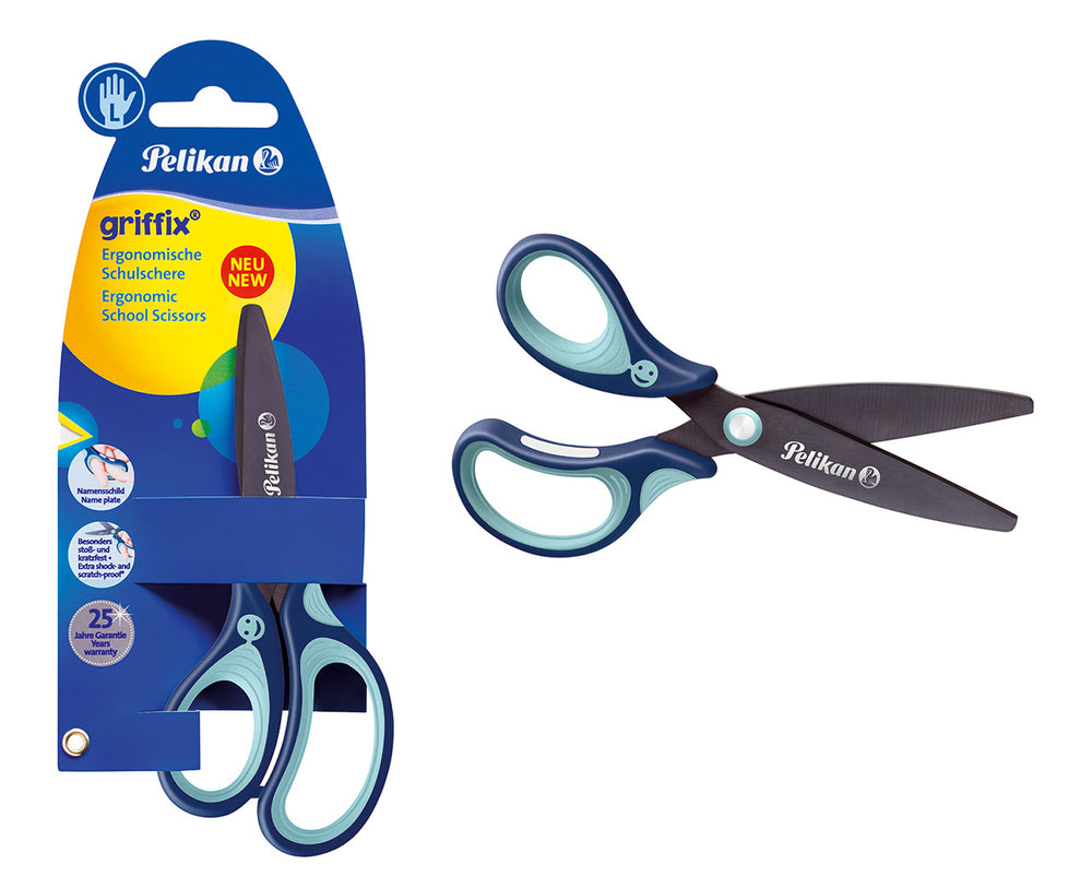 Pelikan griffix Schulschere für Linkshänder blau