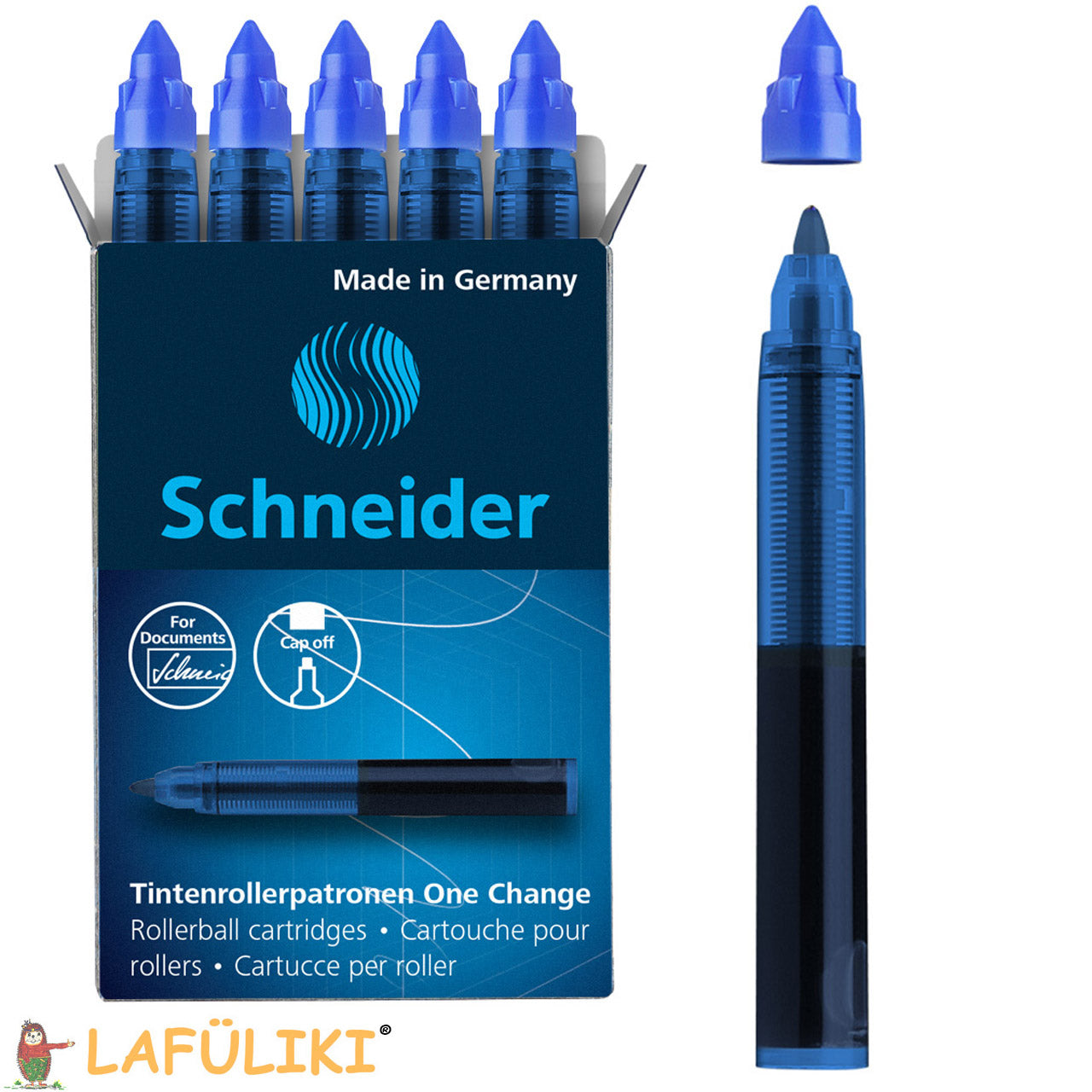 schneider-Tintenrollerpatrone-185403-one-Change-blau-1854-schnelltrocknend-lafueliki